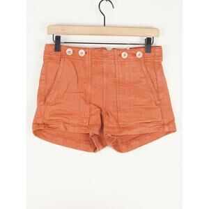 Pilcro Anthropologie Kit High Rise Utility Burnt Orange Shorts Womens Sz 25